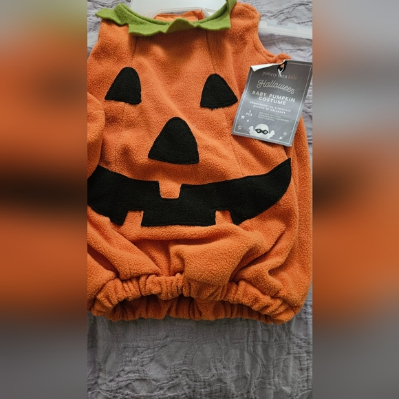 Pottery Barn Baby's Orange Pumpkin Kids Costume 3-6 Months - Picture 1 of 7
